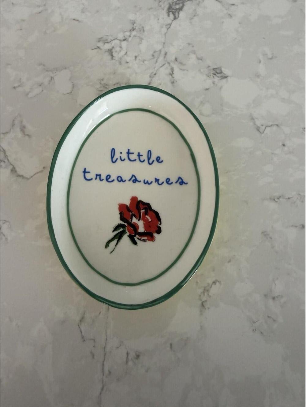 NWT Anthropologie Rose Little Treasures Trinket Jewelry Tray